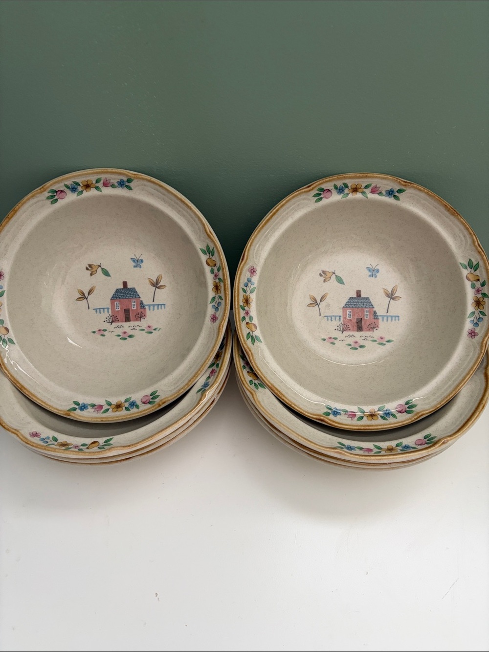 Vintage International Co Japan Heartland stoneware bowls - set of 8